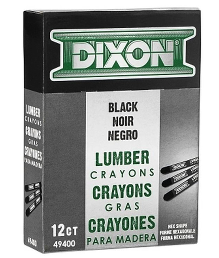 [49400 DXT] Lumber Crayon Black 12ct