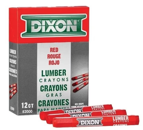 [52000 DXT] Lumber Crayon Red 12ct
