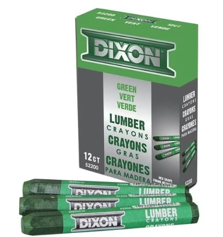 [52200 DXT] Lumber Crayon Green 12ct
