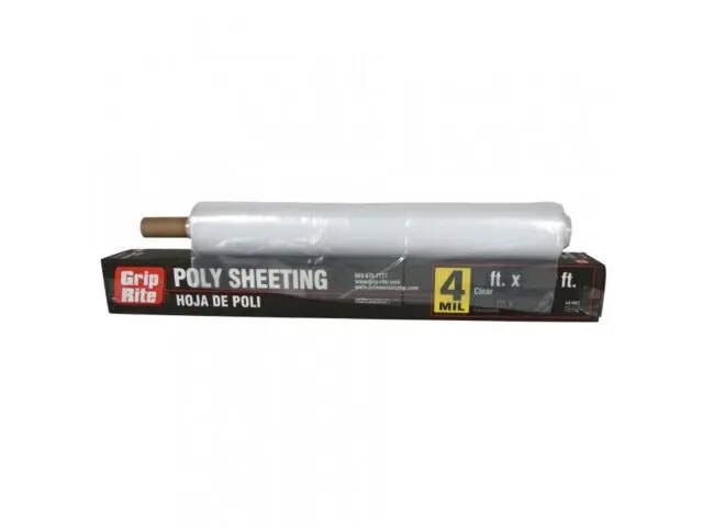 Poly Sheeting 4 Mil 24'x100' Clear