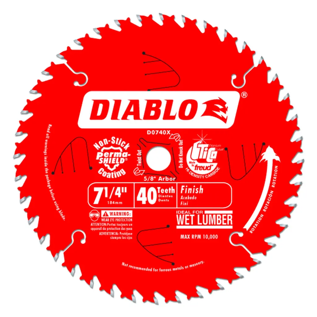 [D0740A DBL] Diablo 7.25"x40T Circle Saw Blade