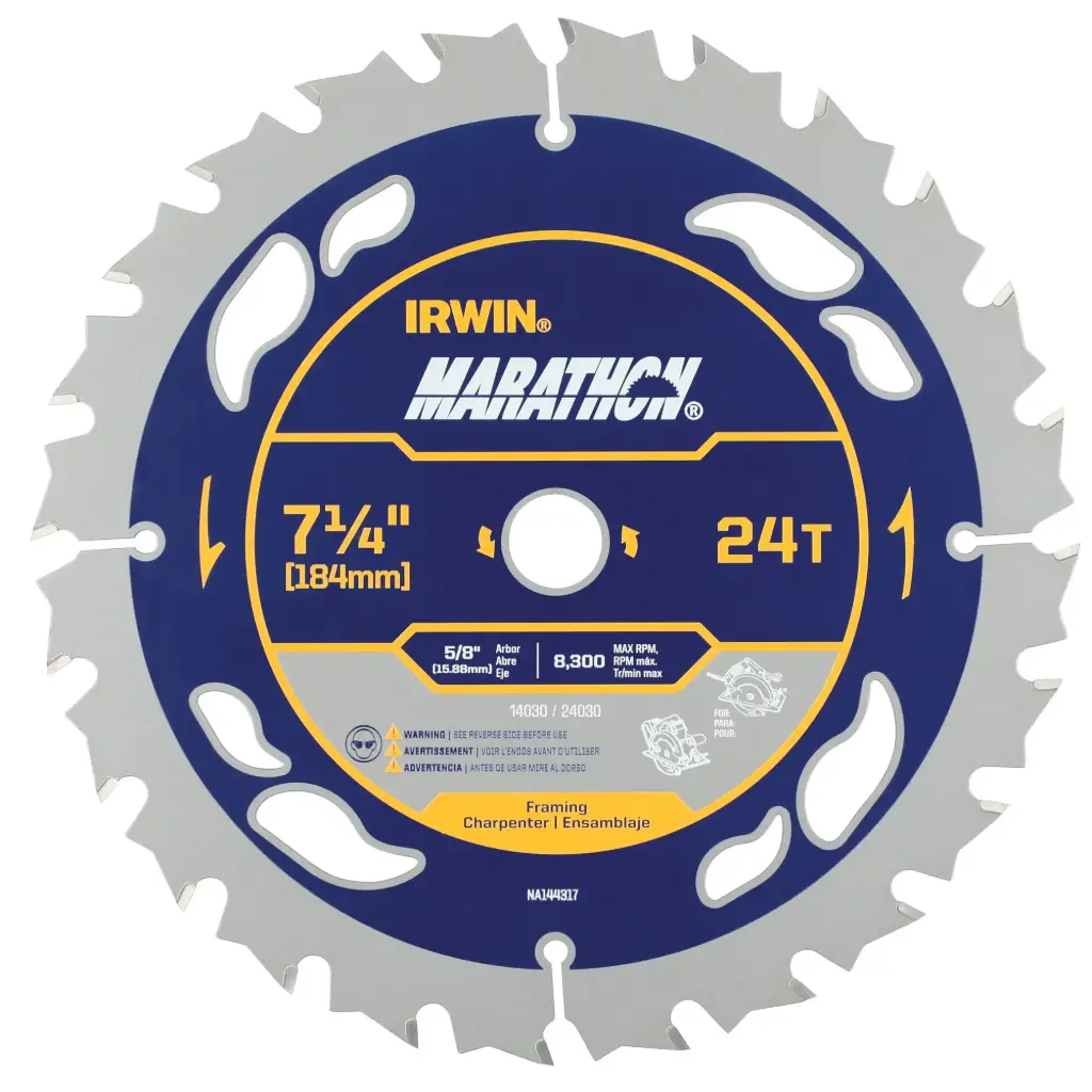 [24030 IRW] 7.25"x24T Circle Saw Blade