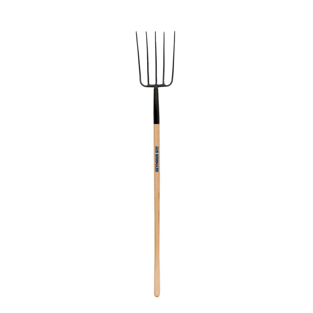 5-Tine Forged Manure Fork, 48" Hardwood Handle