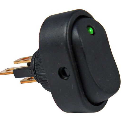 Grn LED On-Off Rcker 1CT