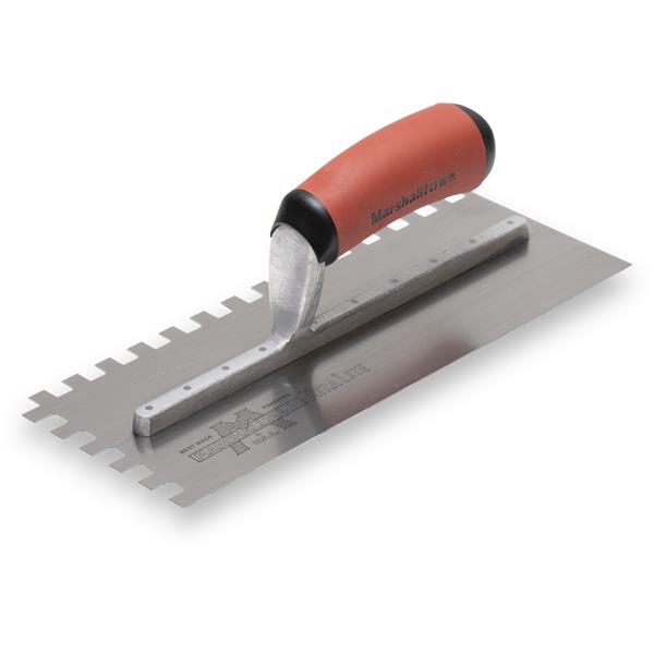 Standard Notched Trowel Square X-3/8 Y-3/8 Z-3/8 Soft Grip