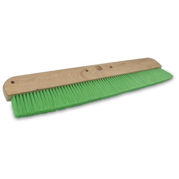[27397] 24" Wood Backed Green Nylon Concrete Broom