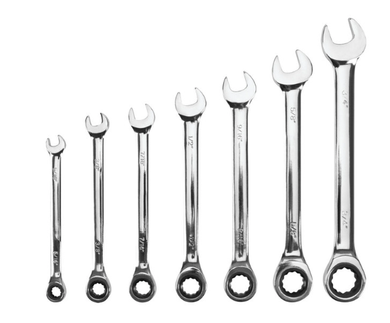 7 pc. SAE Ratcheting Wrench Set