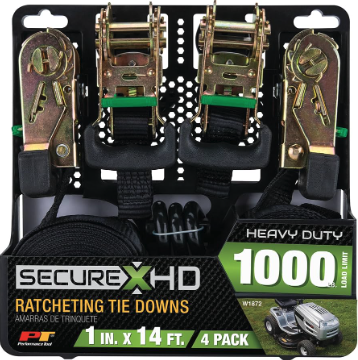 4 pk. 1" X 14' Tie Down Straps