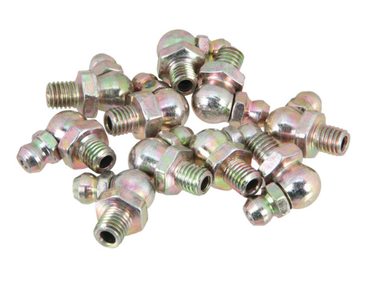 10 pk. 1/4-28 90 Deg. Grease Fitting