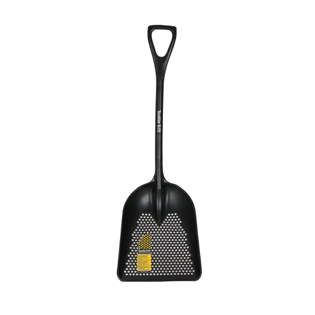 Toolite Sifting Scoop - 1 Piece Polypropylene, 14" x 17" Head, 27" D-Grip Handle