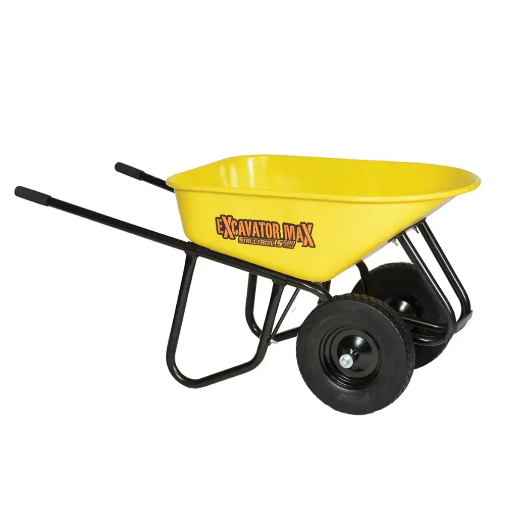 Excavator® Max Extra Heavy-Duty 1.2mm Tray, One-Piece Steel Frame, Dual 15" Flat-Free Knobby Rubber Tires