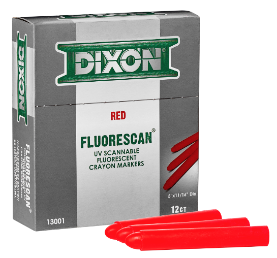 Lumber Crayon Fluorescent Red 12ct