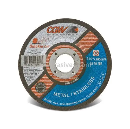 [45001 CGW] CGW Quickie Cut Cut-Off Wheel Type 27*