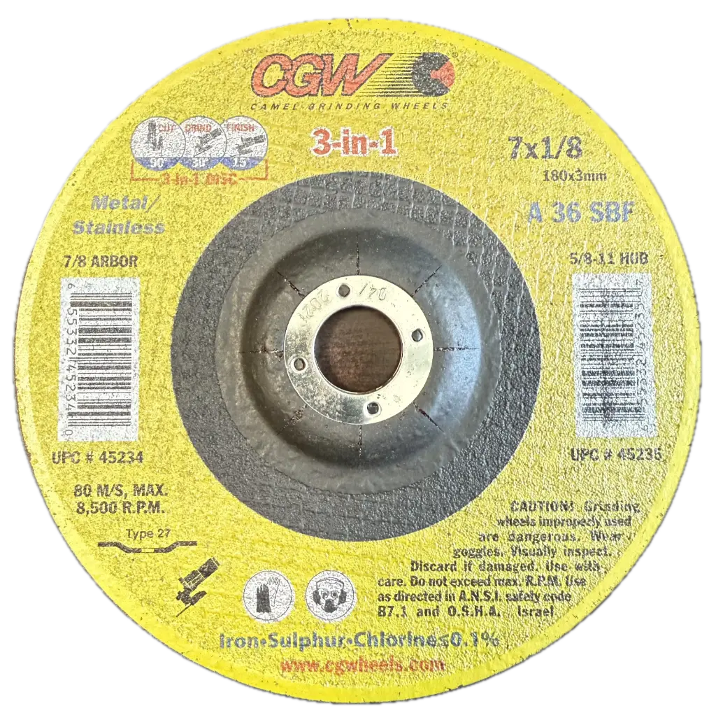 [45234 CGW] Cut/Grind/Finish Cut-Off Wheel Type 27