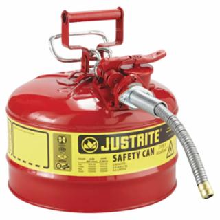 [7225120] 2.5 Gal, 5/8" Metal Hose, Steel Safety Can for Flammables