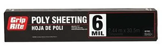 [620100B GRT] Poly Sheeting 6 Mil 20x100 Black