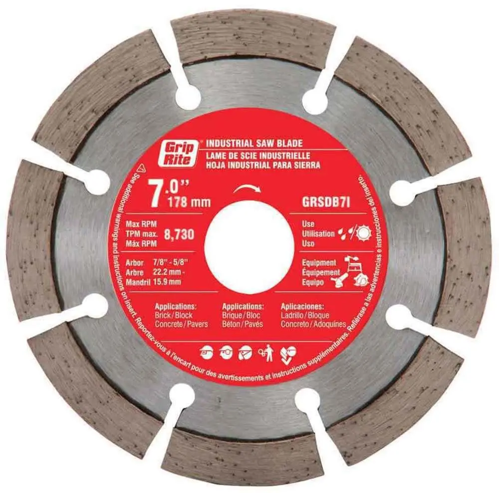 [GRSDB7I GRT] Grip Rite Diamond Saw Blade