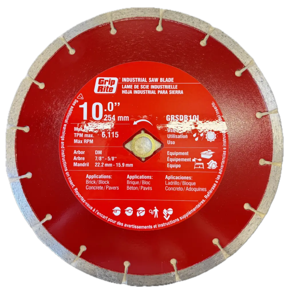 [GRSDB10I GRT] Grip Rite Diamond Saw Blade