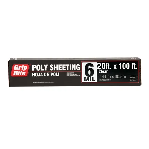 [620100C GRT] Poly Sheeting 6 Mil 20'x100' Clear