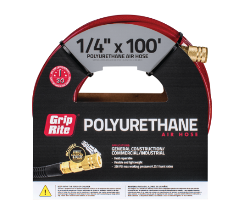 [GRPUR14100C GRT] 1/4 x 100 Poly Air Hose With Coupler