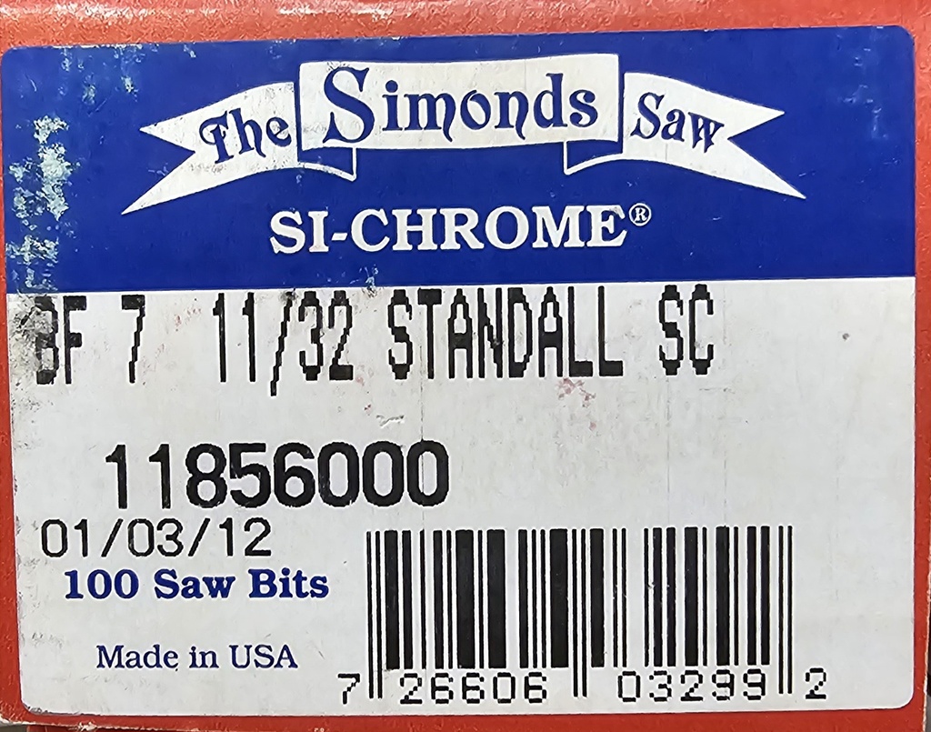 BF 7 11/32 Stand-all SC Simonds