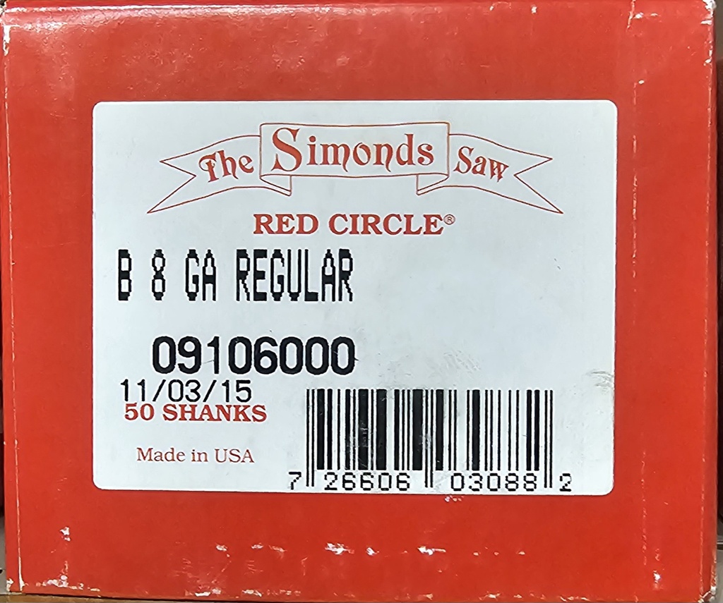 B 8 GA Regular Simonds