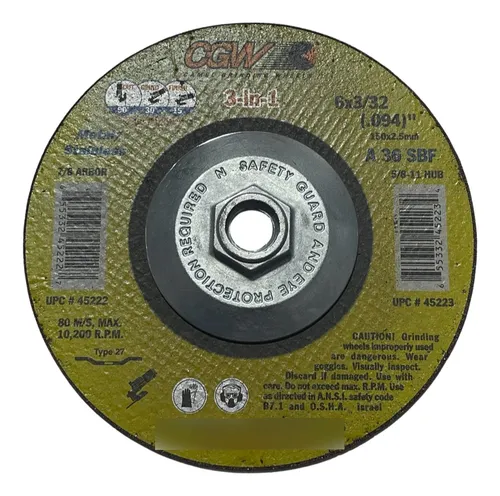 [45222 CGW] Cut/Grind/Finish Cut-Off Wheel Type 27