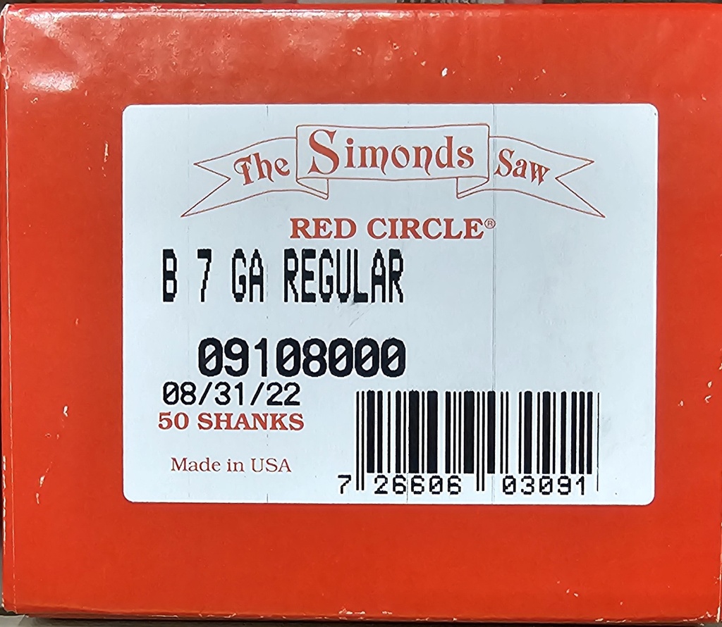 B 7 GA Regular Simonds