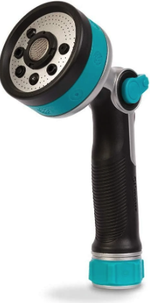 [825702-1001] Swivel Connect 8 Pattern Adjustable Metal Hose Nozzle