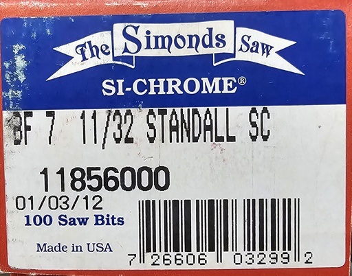 [11856000] BF 7 11/32 Stand-all SC Simonds