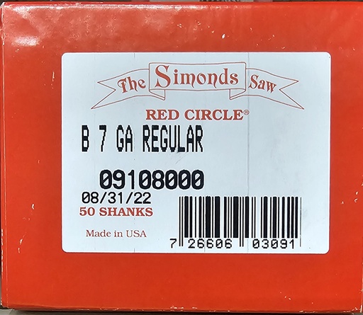 [09108000] B 7 GA Regular Simonds